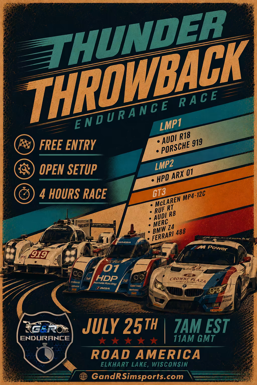 Thunder Throwback — G&R Endurance Special Event